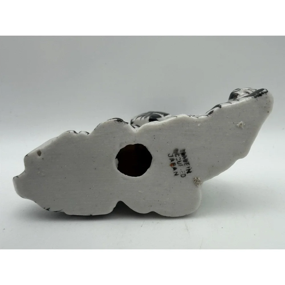 Vintage Japan Scottie Dog Figurine Black White Terrier‎ Pair 2.5